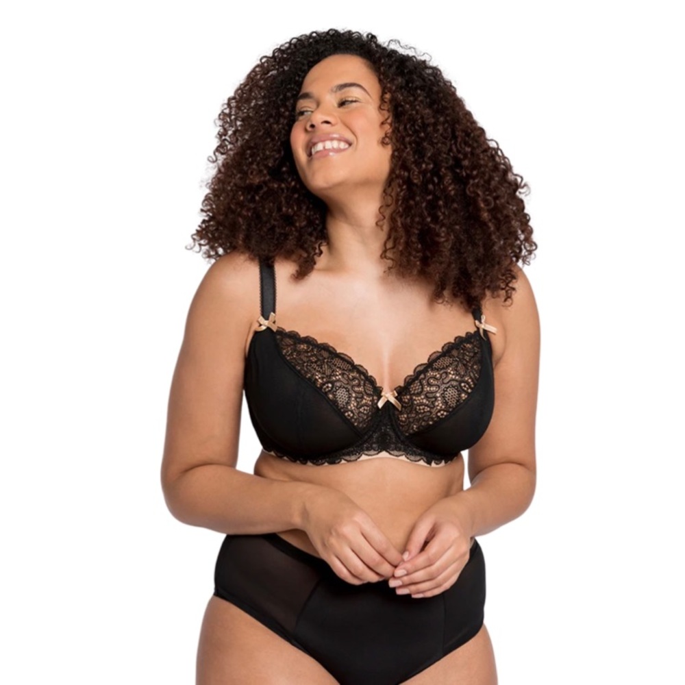 38K CURVY KATE Ellace Balcony Bra Black/Champagne